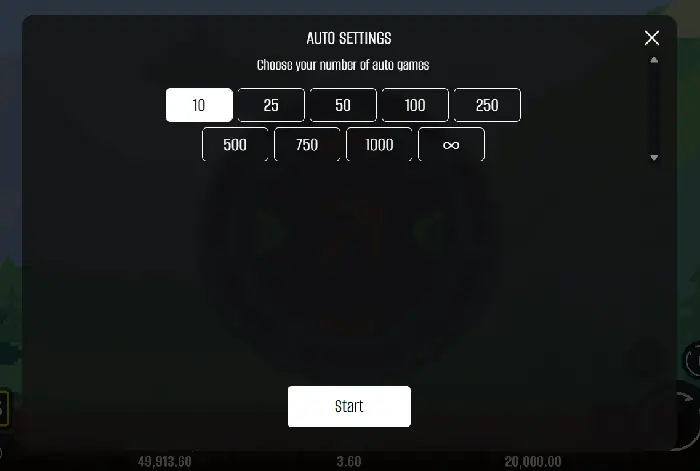 Autoplay Einstellungen in Falling Pickaxe